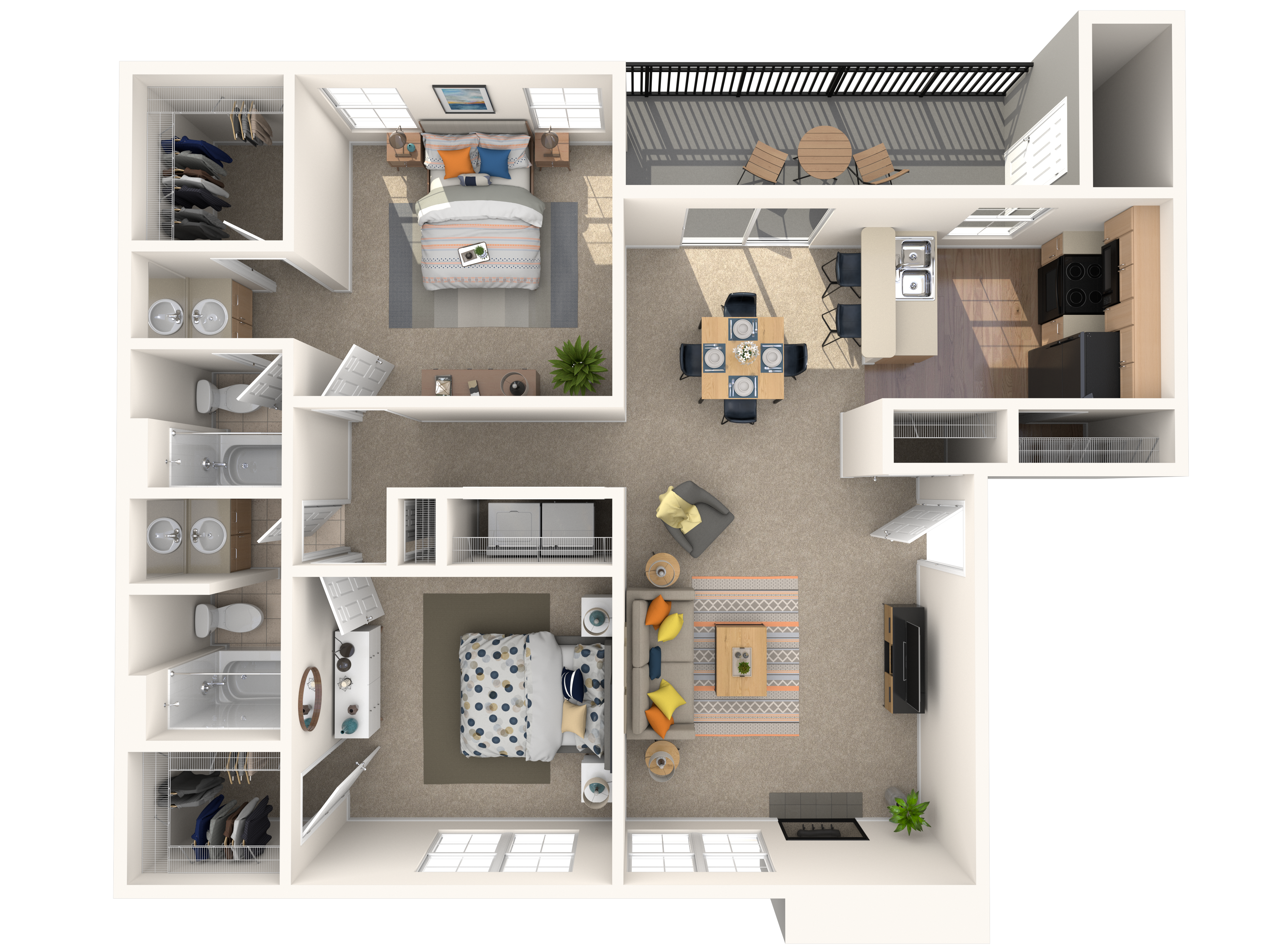 Floor plan layout diagram for B2